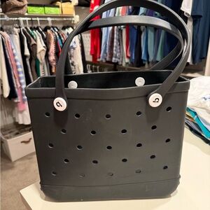 BOGG BAG Black Tote with White Button Accents